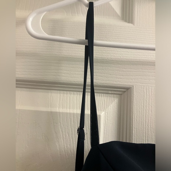 Elegant Navy Blue Evening Gown- JJ House, Size 8, Square Neck, Slit, NWT - Picture 3 of 16